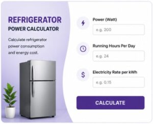 Refrigerator Power Consumption Calculator
