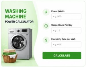 Washing Machine Power Consumption Calculator